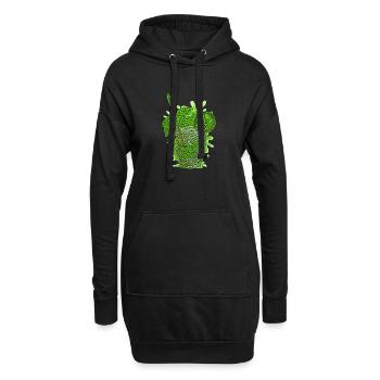 Labyrinthartiger Mojito - Hoodie-Kleid - Schwarz - Vorne
