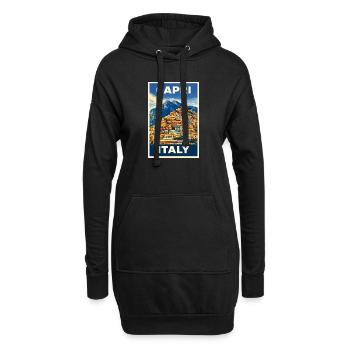 Capri Italy – Vintage Reiseposter Mediterran - Hoodie-Kleid - Schwarz - Vorne