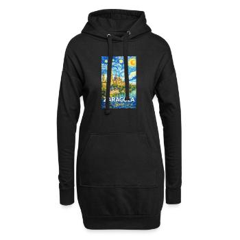 Zaragoza Spain - Hoodie-Kleid - Schwarz - Vorne