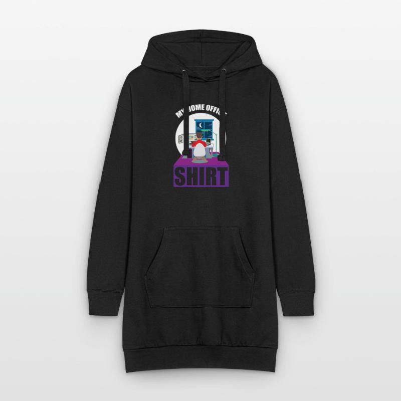 Night Shift Coder Programmer Desk Graphic Hoodie-Kleid