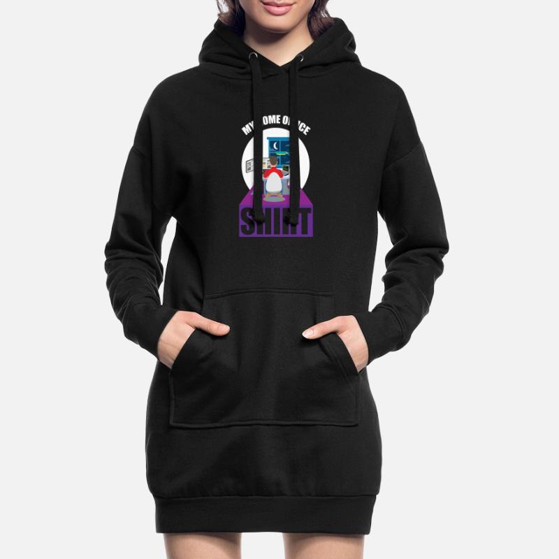 Night Shift Coder Programmer Desk Graphic Hoodie-Kleid