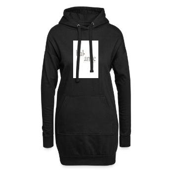 Balance Typografie Design mit Lautschrift - Hoodie-Kleid - Schwarz - Vorne