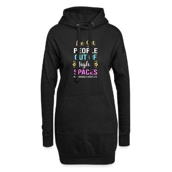 Hebamme Entbindung - Hoodie-Kleid - Schwarz - Vorne
