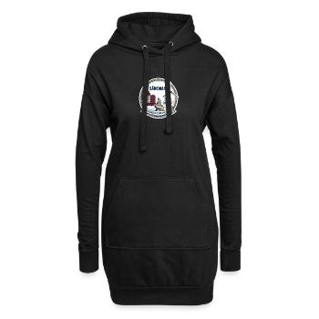Dänemark - eine Nordische Perle - Hoodie-Kleid - Schwarz - Vorne