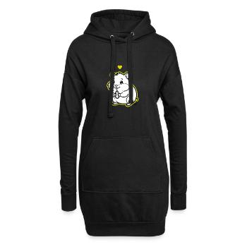 Arnold_the_Hamster - Hoodie-Kleid - Schwarz - Vorne
