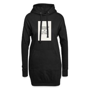Verglichen mit unmöglich ist schwierig einfach - Hoodie-Kleid - Schwarz - Vorne