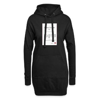 Lehrer Zeugnis Lustiges Abschiedsgeschenk - Hoodie-Kleid - Schwarz - Vorne