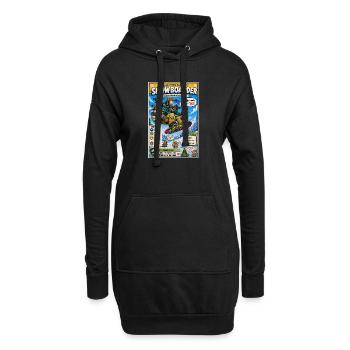 Der Snowboarder – nur noch ein Trick - Hoodie-Kleid - Schwarz - Vorne