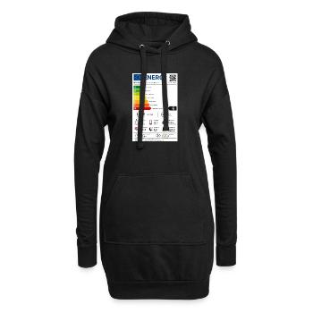 Energy - Hoodie-Kleid - Schwarz - Vorne