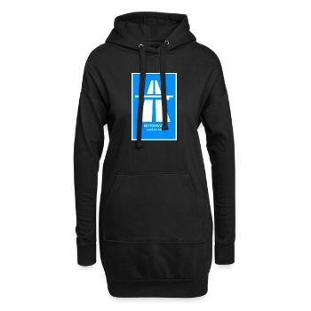 Motorway London M1 Vintage Poster - Hoodie Dress - black - Front