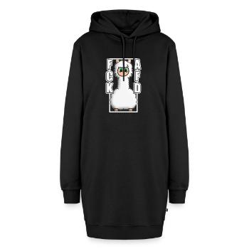 ACK AFD ALPAKA Antifa GEGEN NAZIS Protest links - Hoodie-Kleid - Schwarz - Vorne
