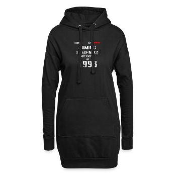 légende de jeu 1993 - Sweat-shirt à capuche long Femme - noir - Devant