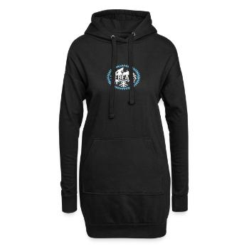 Serfaus montagnes d'hiver - Sweat-shirt à capuche long Femme - noir - Devant