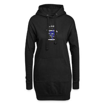 Eislaufen Schlittschuhlaufen Skater Schlittschuhe - Hoodie-Kleid - Schwarz - Vorne