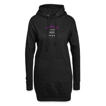 100% original Paula, cadeau, nom - Sweat-shirt à capuche long Femme - noir - Devant