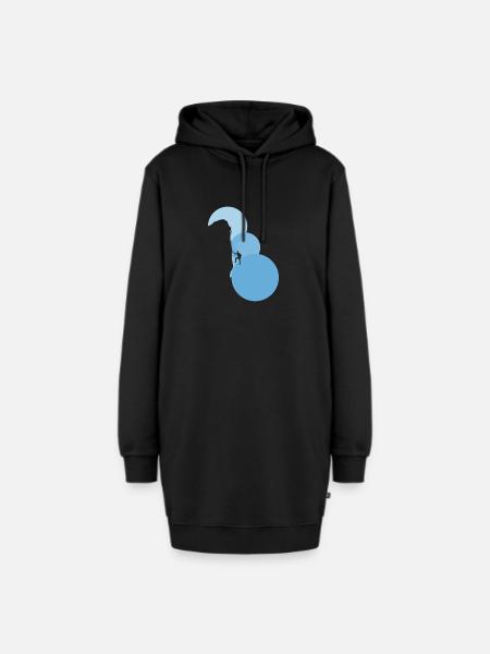 Kletterer Felsklettern Bergsteiger - Hoodie-Kleid - Schwarz
