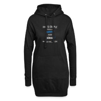 T-shirt Marrant Génial - Sweat-shirt à capuche long Femme - noir - Devant