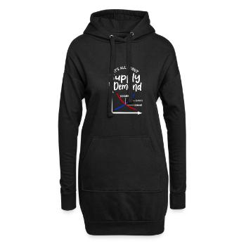 It's All About Supply And Demand For Economics Mat - Hoodie-Kleid - Schwarz - Vorne