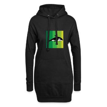Turque Orca baleine d’épée animal océan cadeau - Sweat-shirt à capuche long Femme - noir - Devant