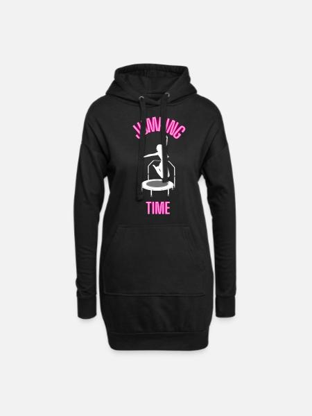 Jumping Time Fitnesstrampolin Trampolinspringen - Hoodie-Kleid - Schwarz