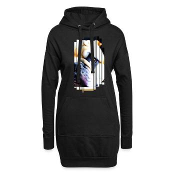 Frenchie Chien bouledogue français - Sweat-shirt à capuche long Femme - noir - Devant