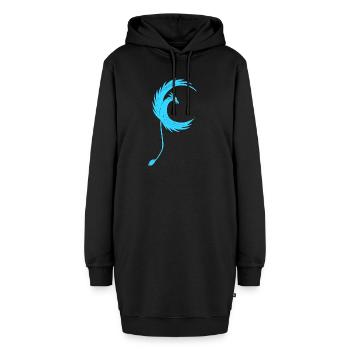 Drache - Hoodie-Kleid - Schwarz - Vorne