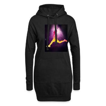 Basketballer Sport in Nebula Space - Hoodie-Kleid - Schwarz - Vorne