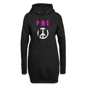 Paix - Retard - Front seulement - Sweat-shirt à capuche long Femme - noir - Devant