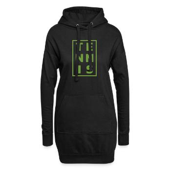 Tennis Spruch Tennisspieler Teenager Hobby Sport - Hoodie-Kleid - Schwarz - Vorne