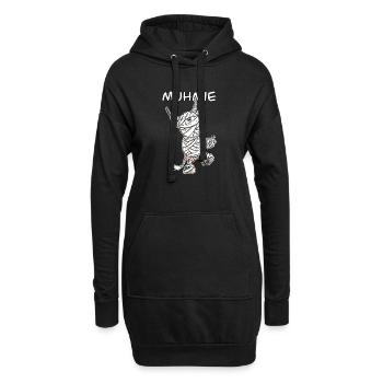 MUHmie I Kuh Mumie Wortspiel - Hoodie-Kleid - Schwarz - Vorne