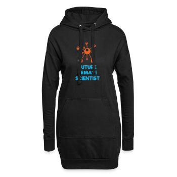 Zukünftige Wissenschaftlerin - Hoodie-Kleid - Schwarz - Vorne