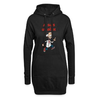 Je suis un génie - Sweat-shirt à capuche long Femme - noir - Devant