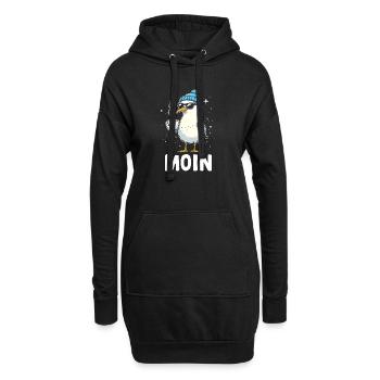 Moin Seagull Coffee Küste Norddeutschland - Hoodie-Kleid - Schwarz - Vorne