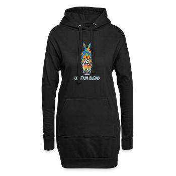 Bubble Tea Boba Drôle de Lapin mignon - Sweat-shirt à capuche long Femme - noir - Devant
