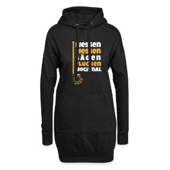 Messen Messen Sägen Fluchen Nochmal Schreiner - Hoodie-Kleid - Schwarz - Vorne