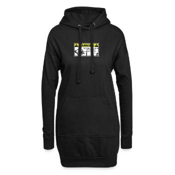 Avertissement Turbo - Sweat-shirt à capuche long Femme - noir - Devant