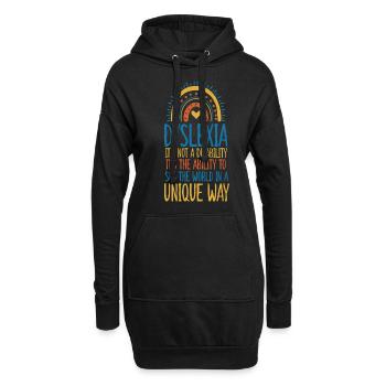 Dyslexia Ability To See The World In Unique Ways - Hoodie-Kleid - Schwarz - Vorne