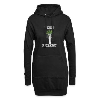 Cadeau de remise en forme d'équipe de poireau - Sweat-shirt à capuche long Femme - noir - Devant