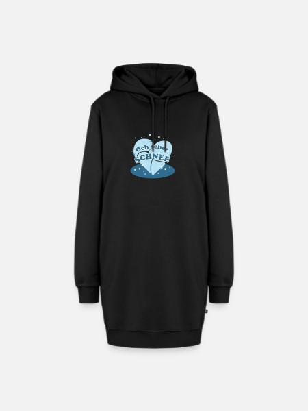 Och schee Schnee - Hoodie-Kleid - Schwarz