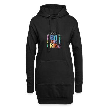 Drag Is Not A Crime LGBT LGBTQ Verbündeter Trans - Hoodie-Kleid - Schwarz - Vorne
