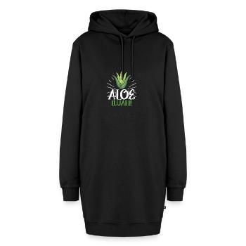Monstera Mom Philodendron Monstera Deliciosa - Hoodie-Kleid - Schwarz - Vorne