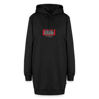 Travailleur des postes Travailleur des postes Service de livraison postale Poste - Sweat-shirt à capuche long Femme - noir - Devant