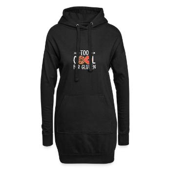 Trop cool pour la sensibilisation sans gluten Maladie cœliaque - Sweat-shirt à capuche long Femme - noir - Devant