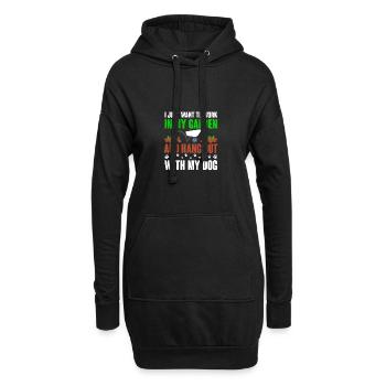 I Just Want To Work In My Garden Hang Out - Hoodie-Kleid - Schwarz - Vorne