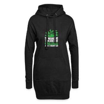Les champignons appelant la cueillette de champignons pour - Sweat-shirt à capuche long Femme - noir - Devant