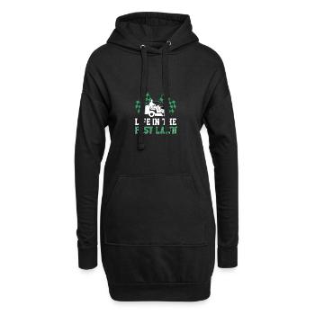 Life In The Fast Lawn Rasenmäher Rasenmäherrennen - Hoodie-Kleid - Schwarz - Vorne