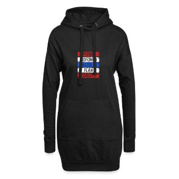 Pernil Mofongo Cuisine portoricaine - Sweat-shirt à capuche long Femme - noir - Devant