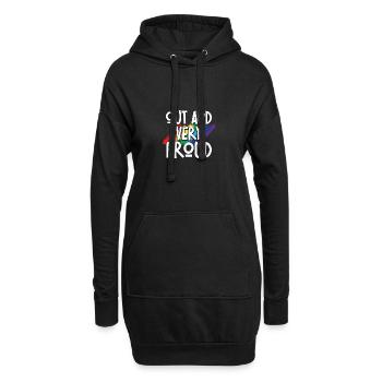 Out And Very Proud Gay Pride Ally LGBT Awareness - Sweat-shirt à capuche long Femme - noir - Devant