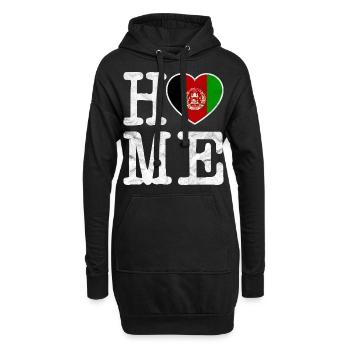 Drapeau de l'Afghanistan Pashto افغانستان Gift - Sweat-shirt à capuche long Femme - noir - Devant