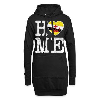 Brunei Flagge Darussalam Negara Geschenk - Hoodie-Kleid - Schwarz - Vorne